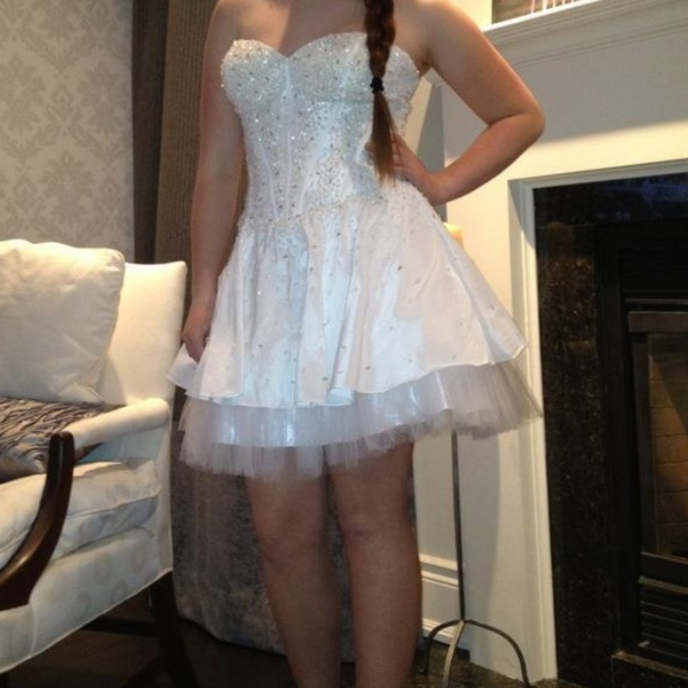 White sparkle dress